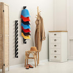 BBTO 3 Pack Wooden Hat Rack for Baseball Cap Wall Mount Hat Racks 30 Slot Vertical Baseball Cap Display Holder with 10 Hooks 