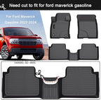 Auxko All Weather Floor Mats for Ford Maverick Gasoline 2022-2025 2026 & Bronco Sport 2021-2026 TPE Liners Maverick Bronco Sport Accessories Set All Season Odorless Anti-Slip Floor Mats