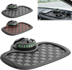 Multifunction Car Anti Slip Mat, 360° Rotatable Phone Holder Dashboard Pad with Temporary Parking Number, Organizer for Phone