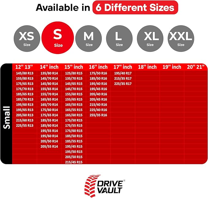 Snow Socks for Tires | Alternative for Tire Snow Chains | Ultra Grip Series | Reusable Snow Traction Device for Passenger Car