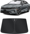TINGLU Sun Shade for Hyundai Sonata 2021-2024 2025 2026 Kia K5/2020-2026 Accessories Windshield Sun Shade Window Shade UV Rays Protection Sun Visor Cover with Steering Wheel Sunshade Storage Bag