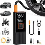 Tire Inflator Portable Air Compressor, 6X Faster 180 PSI Portable Air Compressor, Electric Air Pump for Car Tires with Pressure Gauge-Portable Tire Inflator for Car, Moto, Bicycle, Balls and More