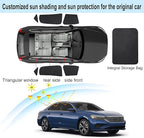 Front Side Half Window Shade Foldable Custom Fit for Volkswagen VW Passat 2019-2024 Car Window Shades for Side Window Sun Shade UV Protection Heat Insulation for Camping Sleeping 6PCS