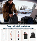 All-Around High-Efficiency Cleaning 39 inch Extendable Snow Brush and Ice Scraper with Squeegee, Ice Scrapers for Car Windshield, Truck, SUV Snow Removal Tool, Winter Car Accessories