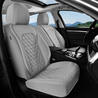 Coverado Front Seat Covers, Waterproof Nappa Leather Dust-Proof Protectors, Universal Fit for Most Vehicles, Anti-Scratch Sea