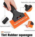 WRAPXPERT Window Tint Tools 2Pack, Small Squeegee 5 inch & Mini Squeegee for Car Window, Rubber Scraper Kit for Front Windows Rear Glass, Auto Car Glass Film Installation