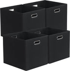 Posprica 3X Thicker Collapsible Storage Bins,13×15x13 Foldable Storage Cube Boxes Fabric Drawer for Closet Shelf Cabinet Book