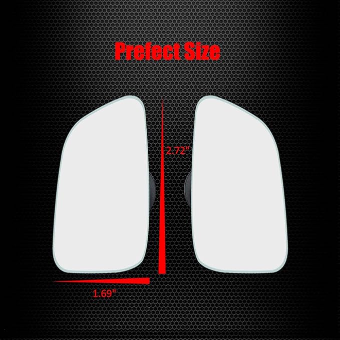 Ampper Large Rear View Blind Spot Mirror, Frameless HD Glass Convex Wide Angle Stick on Wing Blindspot Mirror Rearview Car Mirror for Car SUV and Truck (Pack of 2)