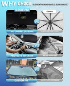 Custom Fit Windshield Sun Shade for Infiniti Q50 2014-2024, Blocks UV & Heat, Front Window Sunshade Accessorie, Easy Fold & Store Keep Your Car Cooler