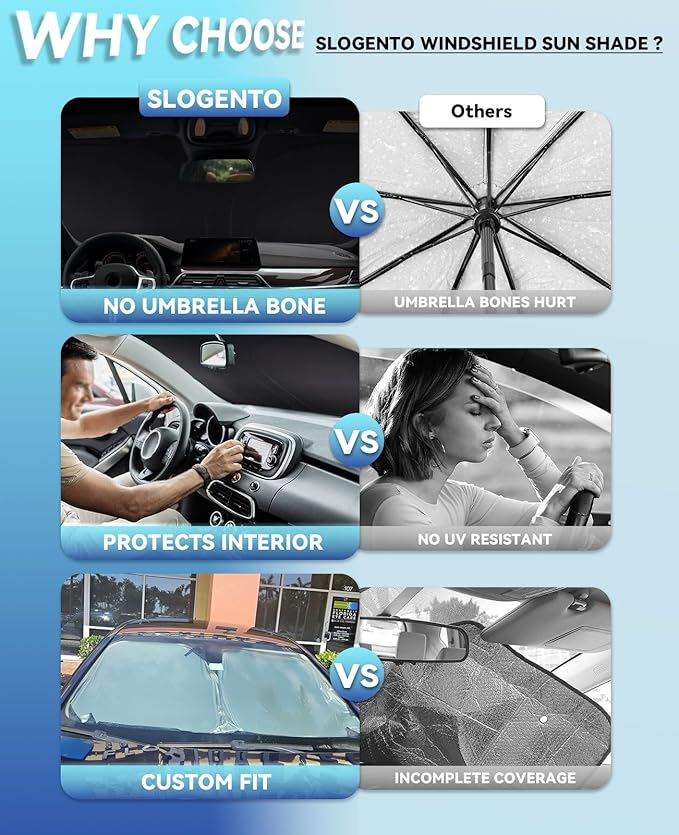 Custom Fit Windshield Sun Shade for Pilot 2016-2026, Blocks UV & Heat, Front Window Sunshade Accessories, Easy Fold & Store Keep Your Car Cooler