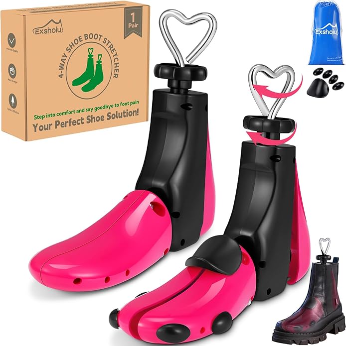 Shoe Stretcher Men, Women Leather Boot Stretcher for Wide Feets, Shoe Tree Adjustable Boot Widener Stretcher