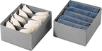 Jeans Drawer Organizers for Clothing, 5 Compartment Wardrobe Storage Box, Washable Clothes Organizer for Folded Clothes, Jean