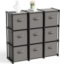 9 Cube Storage Organizer with Shelf Back to School Boxes 11 Inch Toy Storage Bins Closet Organizers Drawers Fabric Dresser fo