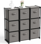 9 Cube Storage Organizer with Shelf Back to School Boxes 11 Inch Toy Storage Bins Closet Organizers Drawers Fabric Dresser fo