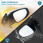 Right Passenger side Mirror Fits 2016-2022 Toyota Tacoma With Power Glass, Heated, Turn Signal丨Without Blind Spot Detection Match to White Paint Replace TO1321349 (7Pins)