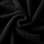 Homiest Decorative Knitted Throw with Fringe, Lightweight Acrylic Knit, Soft Tassel for Couch, Sofa, Bed (Black, 50 x 60 Inch