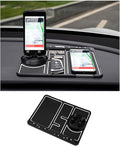 Non-slip Phone Pad for 4-in-1 Car, 2023 New Cool Glow in the Dark Car Dashboard Phone Mat with Temporary Car Parking Card Num