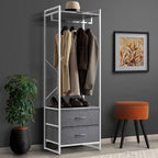 Sorbus Clothing Rack with Drawers - Clothes Stand Dresser - Wood Top, Steel Frame, & Fabric Drawers - Tall Closet Storage Org