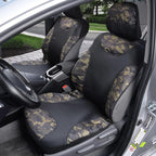 BDK Waterproof Camo Seat Covers for Car Truck Van SUV, 2 Pack – Two-Tone Black & Camouflage, Durable Neoprene Seat Protectors