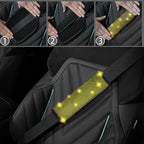 NBTEPEM 30 Pcs Yellow Bling Car Accessories Set for Women, Steering Wheel Cover Set, Bling Console Cover, Seat Belt Cushion, Shift Knob Cushion, Cup Holder Coaster, Rhinestone Car Hanging Accessories