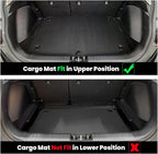 LASFIT Floor Mats & Cargo Mats Fit for Hyundai Venue 2026 2025 2024 2023 2022 2021 2020 (Cargo Mat for Upper Position),All Weather TPE Custom Fit Venue SE/SEL/Limited Accessories Floor Liners, Black
