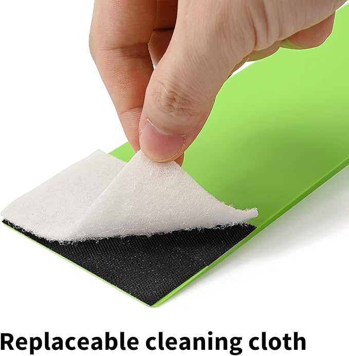 NEWISHTOOL Long Reach Auto Bulldozer Squeegee, Mini Paddle Scrubber for Window Tint Film Installing and Vehicle Windshield/Rear Window Glass Cleaning, 1 PC Bulldozer Tint Tool and 3 PCS Scrub Pads