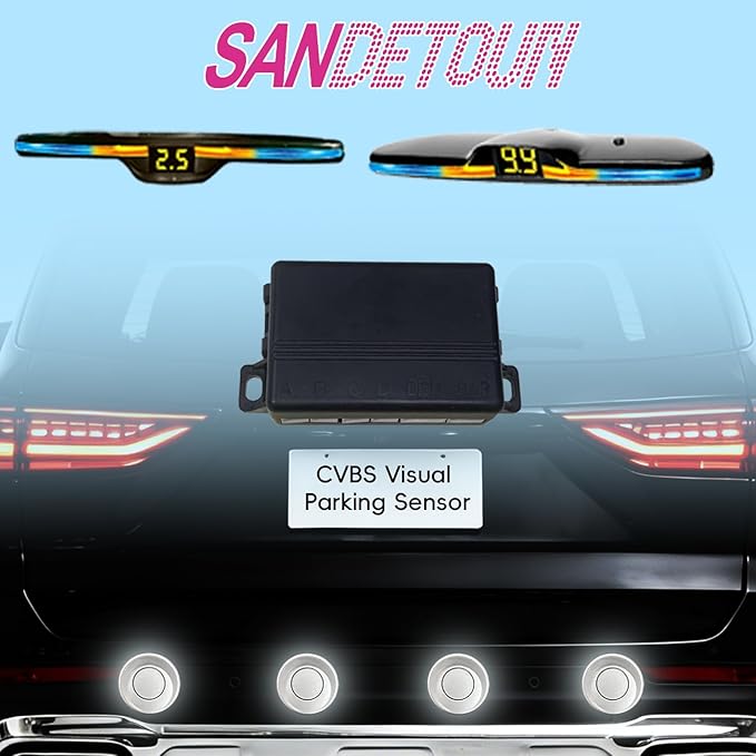 New Feature Rear Parking Sensor with Selectable Distance in Feet, Bidirectional Display Options, and Customizable Numeric Ori