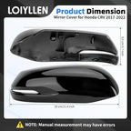 Passenger Side Mirror Cover Replacement for Honda CRV 2017 2018 2019 2020 2021 2022 - Right Side Mirror Covers, Rear View Mirrors Cap Accessories Black, With Lamp