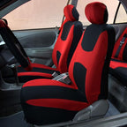 FH Group Light & Breezy Cloth Car Seat Covers, 7 Seater Three Row Set- Airbag & Split Ready -Universal for Cars Trucks and SU