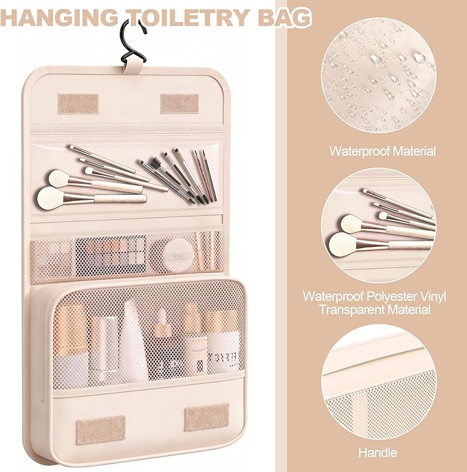 8 Set Packing Cubes for Travel,Suitcase Organizer Bags for Luggage with Shoe & Hanging Toiletry Bag, Vacation Essentials & Ac