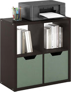 Furinno CUBICLE Book Shelf, 4-Cube Bookshelf, Extra Thick Frame Reversible Bookcase with Open Back, 14.6" x 30" x 30", for Li