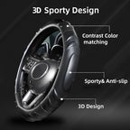 Car Steering Wheel Cover for Chevy Silverado 1500 2500 3500, Tahoe, Equinox,Traverse,Colorado,Black