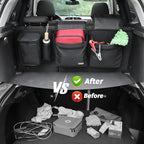 Deluxe Car Trunk Organizer, Detachable Backseat Hanging Organizer Storage Modules with Built-in Cooler for Car Small SUV,