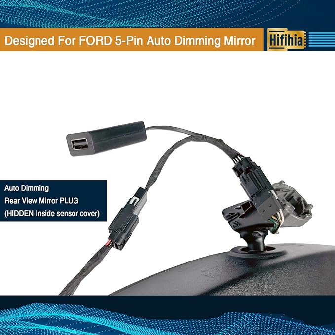 Plug & Play Dashcam Power Adapter (5-pin Type F) Compatible with Ford 2020-2026 Mustang Mach-E, Bronco Sport, Explorer Edge, 