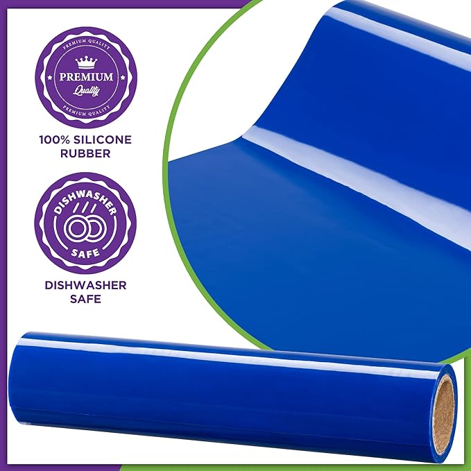 Mars Wellness Non Slip Silicone Grip Material Roll - Anti Slip Large Roll - 7.87" X 3' Feet - Cut to Size - Eating Aids, Baki