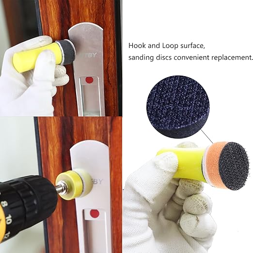 160Pcs 1inch Sanding Discs Hook and Loop 60 to 10000 Wet Dry Sandpaper with 1/8" Shank Backing Pad,Hand Sanding Block,Sponges