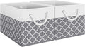 Fab totes Storage Bins [2-Pack], Foldable Storage Baskets for Organizing Toys, Books, Shelves, Closet, Large Storage Box with