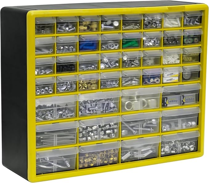 Akro-Mils 44-Drawer Plastic Drawer Storage Cabinet for Garage Organization, Bead Organizer, Building Bricks Storage, Teacher 