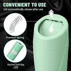 Car Trash Can Bin with Lid - Car Garbage Can Cup Holder - Green Mini Leakproof Vehicle Trash Garbage Can Bin with 20pcs Trash Bags-Car Organizers and Storage for Front Back Seat Accessories
