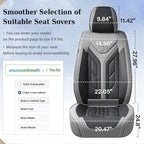 Coverado Car Seat Covers Full Set, Automotive Seat Covers Car Seat Protector Car Seat Cushion, Waterproof Leather Seat Covers
