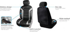 FH Group Front Set Faux Leather Car Seat Covers Cushions for Low Back Seat, Universal Fit, Airbag Compatible Seat Cover for S