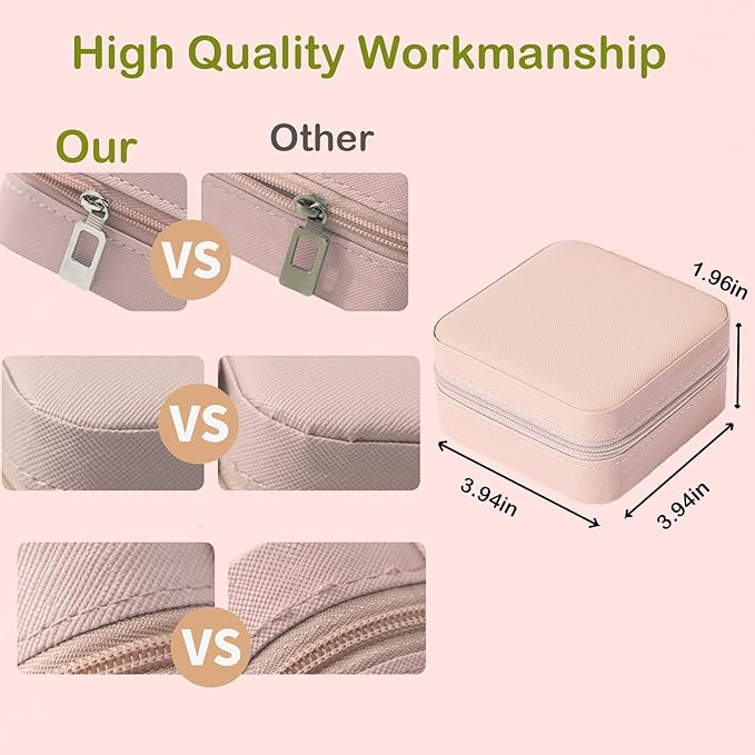 Travel Jewelry Case Bridesmaid Gifts Box,12 Pack Small Jewelry Box Mini Jewelry Organizer,PU Leather Portable Earring Storage