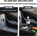 2025 Palisade Lower Console Organizer for 2020 2021 2022 2023 2024 2025 Hyundai Palisade SE/SEL/XRT/Limited/Calligraphy Under Armrest Organizer Insert Tray w/Cup Holder 2025 Palisade Accessories
