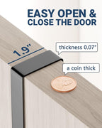 Lorbro Broom Holder Door Mount, Over the Door Broom and Mop Holder with 2 Over Door Hooks, Wood Broom Hanger, Tool Rack Organ
