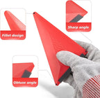 NEWISHTOOL 3 PCS Window Tint Triangle Squeegee with Silicone Edge, Different Hardness Corner Squeegee for Car Vinyl Wrap PPF Installation, Multi Edge Contour Scraper Tint Tools