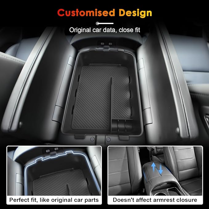 for 2026 Hyundai Palisade Center Console Organizer ONLY for 2026 Palisade Hybrid Calligraphy 7-Seater Armrest Box Secondary Storage Glove Box Accessories (2026 Palisade Lower Console Organizer)