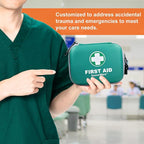 150 Pieces Mini First Aid Kit - Small Medical Kit with Hard Shell - Emergency First Aid Kit for Car, Travel, Home, Outdoor, O