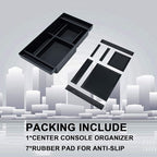 JKCOVER Center Console Organizer Tray Compatible with (2019-2024 2025) Chevy Silverado 1500/GMC Sierra 1500 and 2020-2025 Silverado/Sierra 2500/3500 HD - Full Console w/Bucket Seats ONLY，Black trim