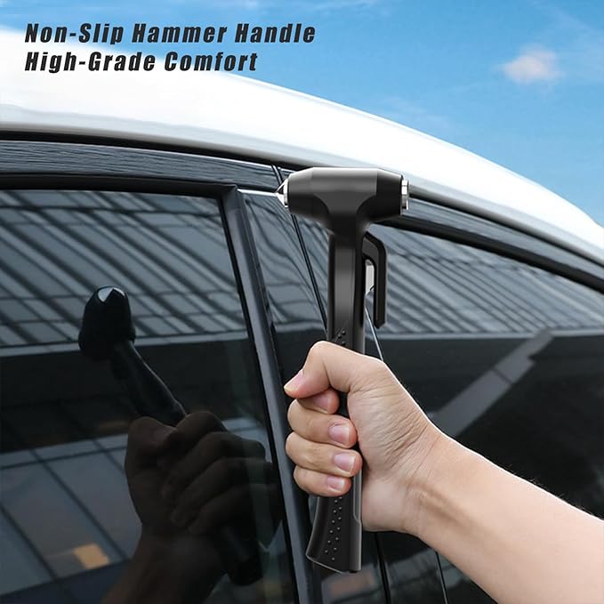 Car Window Breaker, Glass Breaker and Seatbelt Cutter, Emergency Car Glass Safety Hammer, Window Punch Seatbelt Cutter for Fa