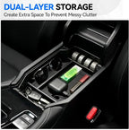 ELECFRESH 2PCS Center Console Organizer Tray for 2026 2023-2025 Honda Accord Accessories, Glove Storage Box wiht Aremrest Hidden Storage Box for Honda Accord
